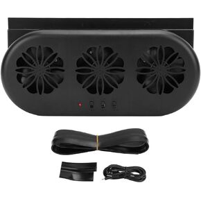 Solar Powered Car Exhaust Fan 5000RPM High Speed USB and Solar Powered Vehicle Cooling Vent Fan for Cars and Home ABS Material 230 x 52 x 113mm (White) in Saudi Arabia