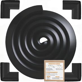 واقي زوايا وحواف مقاوم للأطفال بطول 20 قدم + 8 واقي زوايا، مصد حماية للأطفال من مدفأة، واقي زاوية من إسفنج NBR ناعم شديد التحمل لطاولة الأثاث، آمن للأطفال/مسجل مسبقًا باللون الأبيض in Kuwait