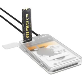 حاوية MAIWO مقاس 2.5 بوصة SATA SSD HDD، محول NVMe إلى USB C، قارئ محرك أقراص ثابت مجاني بسرعة 10 جيجابت في الثانية لـ M.2 PCIe NVMe M Key SSD وكابل SATA 2.5 بوصة، طاقة 5 فولت 3 أمبير in Kuwait