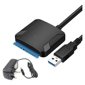 كابل محول USB 3.0 إلى SATA لقرص القرص الصلب SSD HDD SATA III مقاس 3.5/2.5 بوصة يدعم UASP متوافق مع USpB 1.1/2.0/3.0 جديد 2026 عالي لمكونات إلكترونية موثوقة in Kuwait