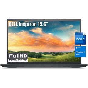 Dell Inspiron 15.6" FHD Touchscreen Laptop, Intel i5-1334U, 16GB RAM, 672GB Storage (512GB SSD + 160GB Docking Station Set), Intel UHD Graphics, Number Pad, 720p Webcam, Win 11 Pro, Black in Kuwait