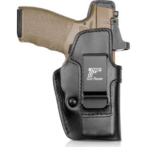 حافظة جلدية GUN & FLOWER IWB لـ Springfield Hellcat Pro/Comp، Hellcat RDP - قطع بصري - حافظة حمل مخفية، ملحق داخل حزام الخصر، يناسب أحزمة مقاس 1.5 بوصة - 1.75 بوصة - اليد اليمنى in Kuwait