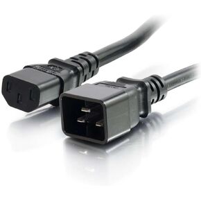 C2G Power Cord, Short Extension Cord, Power Extension Cord, 14 AWG, 250V, Black, 6 Feet (1.82 Meters), Cables to Go 10349 in Kuwait
