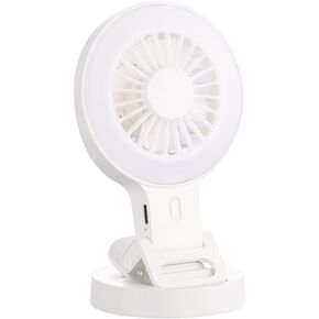 Clip On Fan with USB Charging and Adjustable Lighting for Camping Mobile Devices in Saudi Arabia