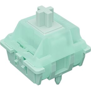 مفاتيح لوحة المفاتيح الخطية Gateron باللون الأخضر النعناعي، 5 دبابيس مسبقة التشحيم 22 مم زنبركية مزدوجة المرحلة RGB LED 55gf للوحة المفاتيح الميكانيكية MX (108 قطعة) in Kuwait