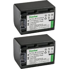 Kastar 3-Pack NP-FV70 Battery Replacement for Sony DCR-SX43, DCR-SX44, DCR-SX45, DCR-SX53, DCR-SX63, DCR-SX65, DCR-SX73, DCR-SX83, DCR-SX85, DEV-3, DEV-30, DEV-5, DEV-50, DEV-50V, FDR-AX100 Camera in Saudi Arabia