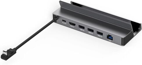 حامل محور USB C للهاتف، محول لمحطة إرساء iPhone 15 16 Pro Max Switch 4K 60 هرتز HDMI، قارئ بطاقة SD/TF، ​​3 USB 3.0، صوت 3.5 مم، شحن PD100W (ST803) in Kuwait