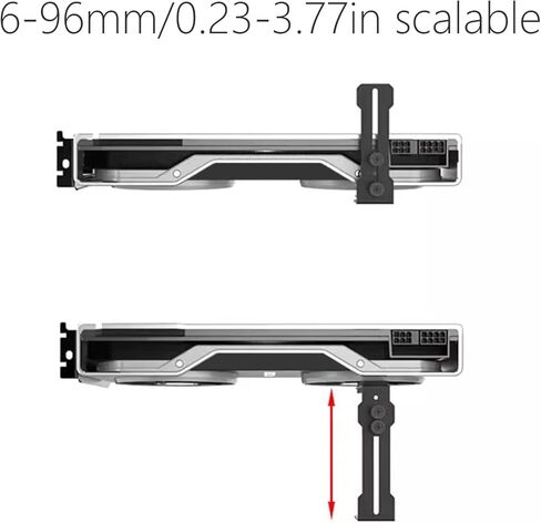 GPU Bracket Brace Fan Mounting Adjustable Aluminum Graphics Card Sags Bracket Video Card Stand Holder Adjustable Brace in Saudi Arabia