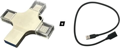 Danou1-USB Flash Drive Memory Stick High Speed ​​Drives Mini Portable جهاز تخزين خارجي للهواتف الذكية/الكمبيوتر المحمول/الكمبيوتر الشخصي/Android (فضي، 512 جيجابايت) in Kuwait