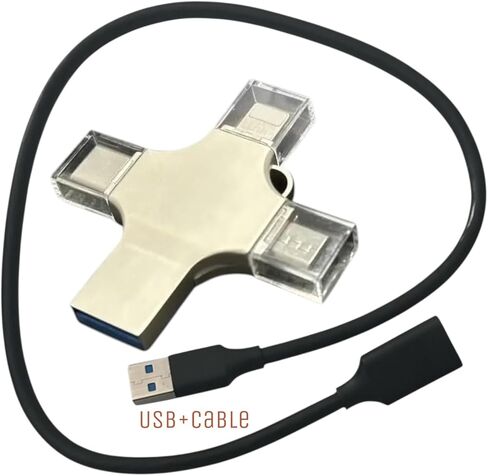 Danou1-USB Flash Drive Memory Stick High Speed ​​Drives Mini Portable جهاز تخزين خارجي للهواتف الذكية/الكمبيوتر المحمول/الكمبيوتر الشخصي/Android (فضي، 512 جيجابايت) in Kuwait