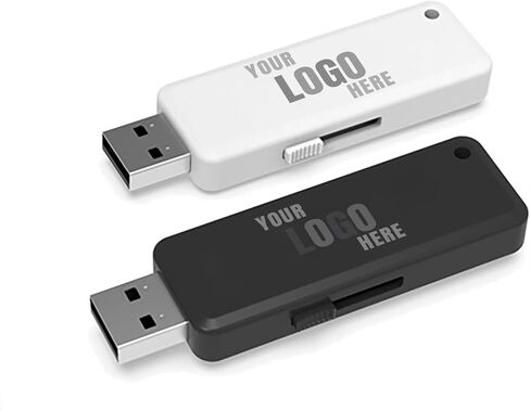 Custom Slider USB Flash Drive 32GB 100 Pack Retractable Customizable Thumb Drives, Personalized Bulk USB Stick Logo Print for Business, Events, Christmas, Weddings in Saudi Arabia