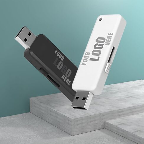 Custom Slider USB Flash Drive 32GB 100 Pack Retractable Customizable Thumb Drives, Personalized Bulk USB Stick Logo Print for Business, Events, Christmas, Weddings in Saudi Arabia
