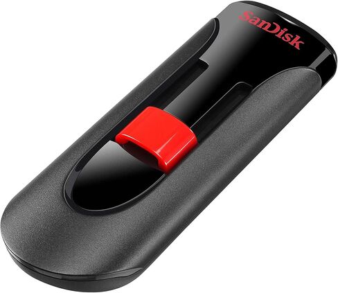 محرك فلاش SanDisk Cruzer Glide USB 2.0 سعة 64 جيجابايت، عبوة خالية من الإحباط - SDCZ60-064G-AFFP in Saudi Arabia