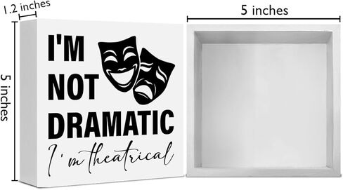 Theater Gifts Broadway Gifts for Directors Actors Music Teachers Musicians Drama Student, Musical Theater Wooden Box Sign for Home Cubicle Shelf Table Desk in Saudi Arabia