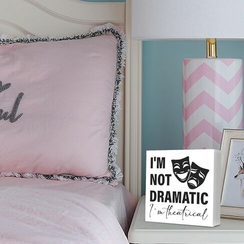 Theater Gifts Broadway Gifts for Directors Actors Music Teachers Musicians Drama Student, Musical Theater Wooden Box Sign for Home Cubicle Shelf Table Desk in Saudi Arabia