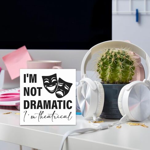 Theater Gifts Broadway Gifts for Directors Actors Music Teachers Musicians Drama Student, Musical Theater Wooden Box Sign for Home Cubicle Shelf Table Desk in Saudi Arabia