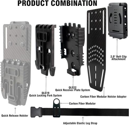 Drop Leg Holster Adapter Platform for QLS Kit- Modular Belt Holster Adapter, Adjustable Thigh Leg Strap System for Tactical Police Gear in Saudi Arabia