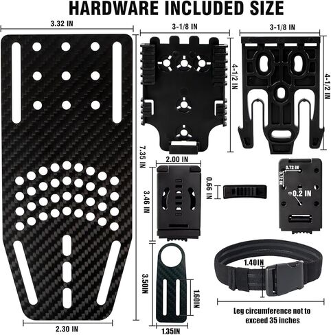Drop Leg Holster Adapter Platform for QLS Kit- Modular Belt Holster Adapter, Adjustable Thigh Leg Strap System for Tactical Police Gear in Saudi Arabia