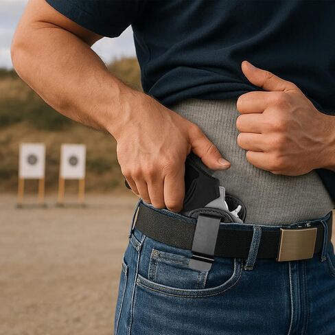 حافظة جلدية فاخرة من IWB لمعظم المسدسات ذات الإطار 38 الخاصة وJ لـ Taurus 327/605/856/85/905/942، S&W Model 60، Ruger SP101، Kimber 6S، Rossi Model 68، تناسب برميل 2.5 بوصة - 3.0 بوصة، أسود، يمين/يسار in Kuwait
