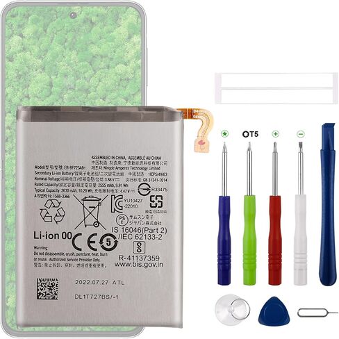 بطارية قابلة للشحن EB-BF723ABY جديدة متوافقة مع Galaxy Z Flip 4 SM-F721 SM-F721U SM-F721U1 F721N مع مجموعة أدوات إصلاح مطورة in Kuwait