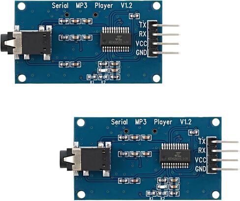 2pcs YX5300 UART TTL MP3 Voice Player Module with Micro SD Holder in Saudi Arabia