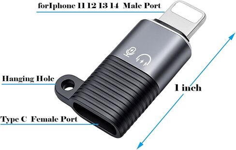 for DJI Mic Mini Type-C Female to Male Lighting OTG Adapter for iPhone 11 12 13 14 Smartphone PC Mac Audio Connector Accessories Wireless Microphone Receiver for DJI Mic 3 RX Mini RX (1 Pack) in Saudi Arabia