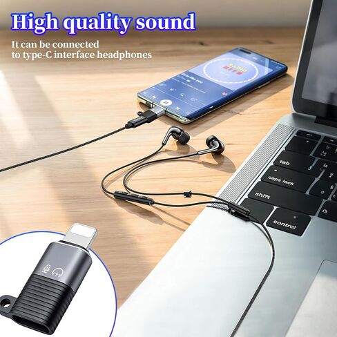 for DJI Mic Mini Type-C Female to Male Lighting OTG Adapter for iPhone 11 12 13 14 Smartphone PC Mac Audio Connector Accessories Wireless Microphone Receiver for DJI Mic 3 RX Mini RX (1 Pack) in Saudi Arabia