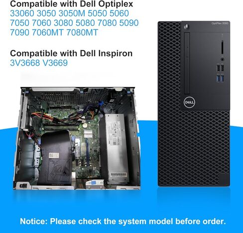 ترقية H260EBM-00 H7X3F 260 واط وحدة تزويد الطاقة PSU متوافقة مع Dell Optiplex 3050 3060 3050M 5050 5060 7050 7060 7080 3080 5080 5090 7090 7080MT H7X3F H260EBM-00 L260EBM-00 H260AM-00 مزود الطاقة in Kuwait