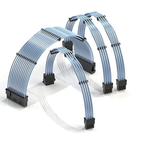 LINKUP - كابلات تمديد الطاقة AVA 12VHPWR PCIE 5.0┃600 وات 16AWG┃UL-Rated، سترة بأكمام، مقابس مصبوبة┃ مجموعة 4 قطع لوحدات معالجة الرسوميات RTX5000 RTX4000┃تعزيز أداء الألعاب┃30 سم أسود in Saudi Arabia