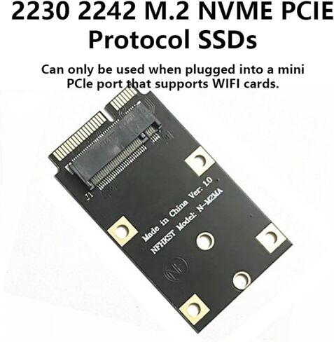 بطاقة محول NVMe إلى PCIe فعالة لمحول WiFi MiniPCIE بعوامل الشكل 2230 2242 in Saudi Arabia