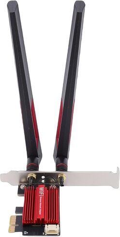 GOWENIC WiFi 7 PCIe WiFi Card, 6400Mbps 6G 5G 2.4G Tri Band Desktop Wireless Network Adapter with Flexible 2 10dBi High Gain Antennae, PCIe Card for Desktop PC in Saudi Arabia