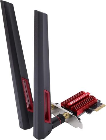 GOWENIC WiFi 7 PCIe WiFi Card, 6400Mbps 6G 5G 2.4G Tri Band Desktop Wireless Network Adapter with Flexible 2 10dBi High Gain Antennae, PCIe Card for Desktop PC in Saudi Arabia