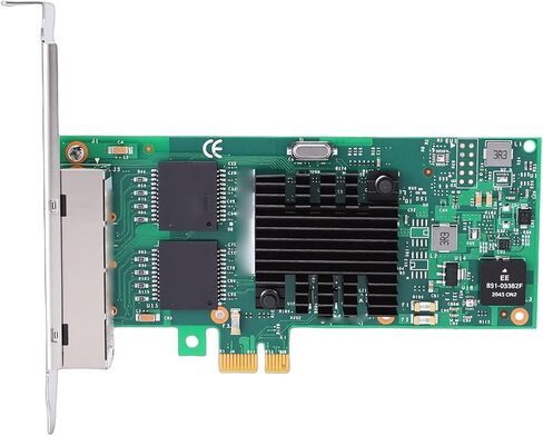 PCI Express Network Card, 1Gb E 4 Port RJ45 with Low Profile Bracket, PCIE 2.1 X1 Network Adapter for Server Desktop PC Industrial Application in Saudi Arabia