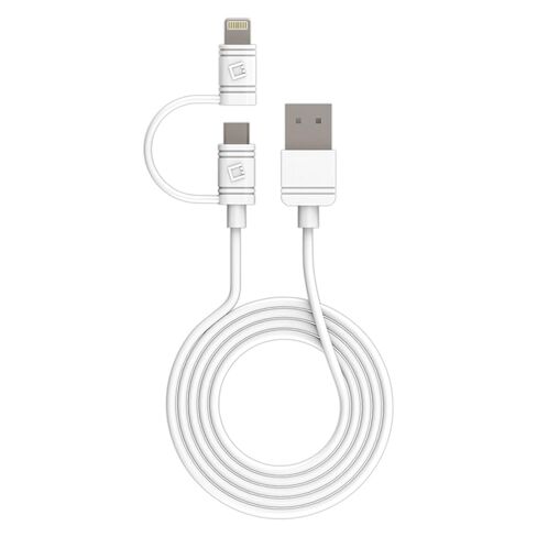 كابل شاحن Cellet iPhone، سلك شحن iPhone مع مجموعة موصل Micro-USB متوافق مع iPhone 13 Pro Max Mini 12 Pro Max Mini 11 iPad Pro iPad Air iPad Mini - أبيض in Kuwait