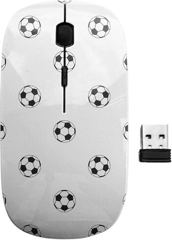 2.4GHz USB Wireless Mouse, Soccer Ball Pattern, Ergonomic Slim Computer Mice for Kids in Saudi Arabia
