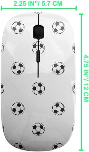 2.4GHz USB Wireless Mouse, Soccer Ball Pattern, Ergonomic Slim Computer Mice for Kids in Saudi Arabia
