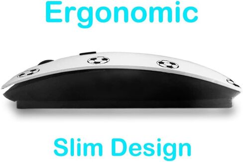 2.4GHz USB Wireless Mouse, Soccer Ball Pattern, Ergonomic Slim Computer Mice for Kids in Saudi Arabia