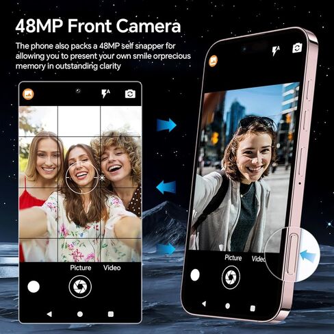P24 Ultra Unlocked Phones, 12GB+512GB Smartphone, 5G Android 14 Phone with 108MP+48MP Camera, Snapdragon 888, 6.8" Full HD+ OLED Screen, 5000mAh Battery, Dual SIM, GPS White in Saudi Arabia