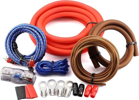 4 Gauge OFC AMP Wire Kit 2000 Watt Car Subwoofer Wiring Install kit for Amplifier Power,Radio and Speakers in Saudi Arabia