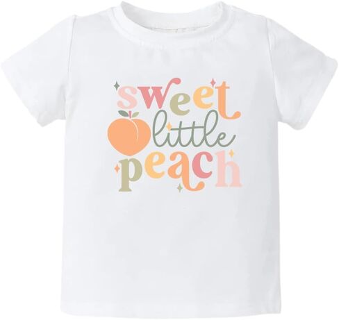 قميص Sweet Little Peach Cute Baby Onesie® ذو العلامة التجارية، ملابس مخصصة ممتازة للجنسين، هدية للأطفال للأم حديثي الولادة in Kuwait