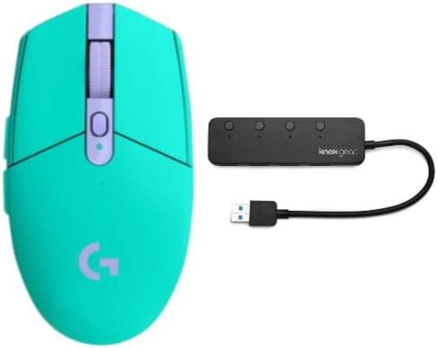 حزمة ماوس الألعاب اللاسلكي Logitech G305 Lightspeed (نعناعي) مع محور USB 3.0 ذو 4 منافذ (عنصران) in Kuwait