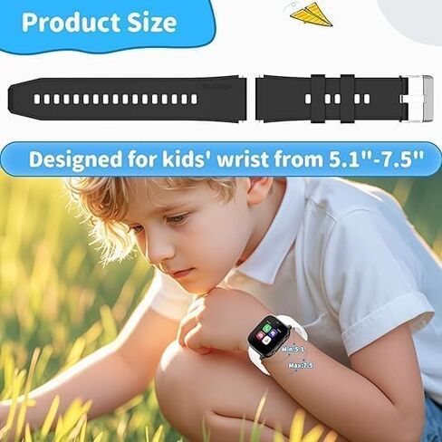 E ECSEM 5-Pack Bands Compatible for VTech KidiZoom DX4 Smart Watch for Kids, Replacement Sport Waterproof Silicone Wristbands, Small Size Waterproof Watch Strap in Saudi Arabia