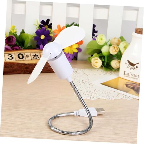 مجموعة مراوح صغيرة مرنة صغيرة USB من DECHOUS مكونة من 5 قطع، مراوح كمبيوتر تبريد هادئة مع رقبة قابلة للانحناء للمنزل والمكتب والسفر، لون عشوائي in Kuwait