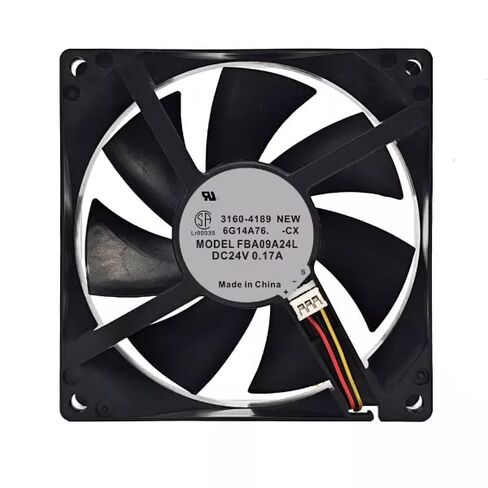 FBA09A24L DC 24V 0.17A 90x90x25mm مروحة تبريد 3 أسلاك in Kuwait