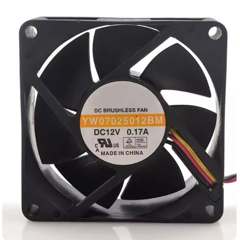 YW07025012BM DC 12V 0.17A 70x70x25mm 3-Wire Cooling Fan in Saudi Arabia