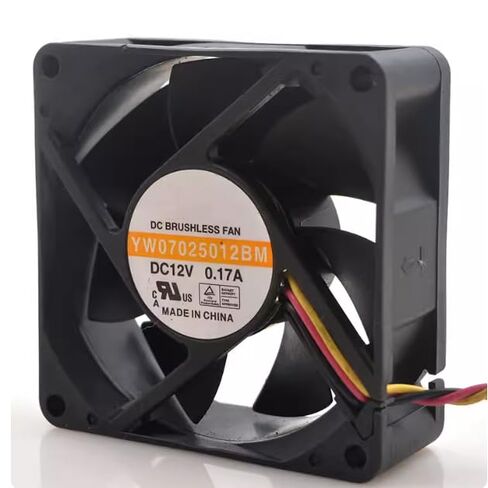 YW07025012BM DC 12V 0.17A 70x70x25mm 3-Wire Cooling Fan in Saudi Arabia
