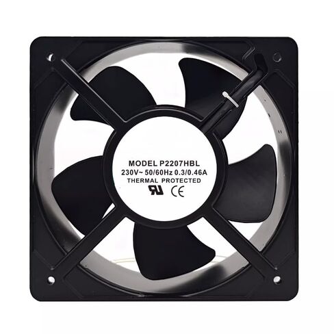 P2207HBL AC 230V 0.3 / 0.46A 50/60 هرتز 205x205x72mm مروحة تبريد بسلكين in Kuwait