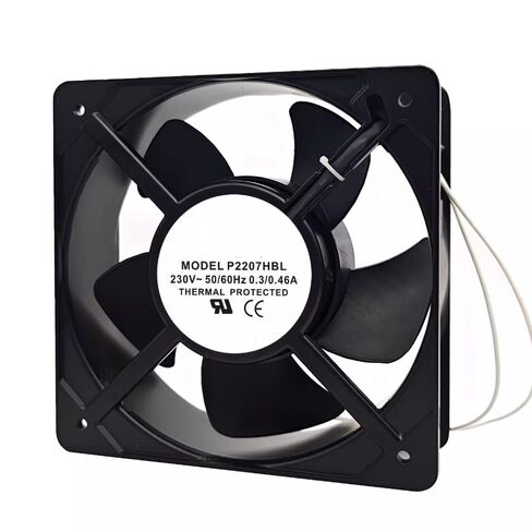 P2207HBL AC 230V 0.3 / 0.46A 50/60 هرتز 205x205x72mm مروحة تبريد بسلكين in Kuwait