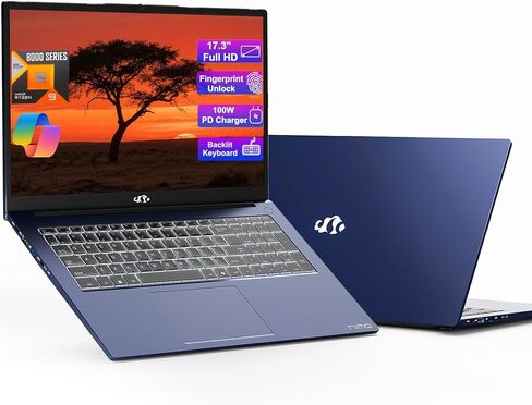 كمبيوتر محمول للألعاب NIMO، شاشة 17.3 بوصة IPS FHD 1080P، AMD Ryzen 9 8945HS 64 جيجابايت DDR5 RAM 2 تيرابايت SSD (Beat i9-13900H حتى 5.2 جيجا هرتز) Radeon 780M GPU، AI PC، 100W Type-C لوحة مفاتيح بإضاءة خلفية بصمة الإصبع in Kuwait