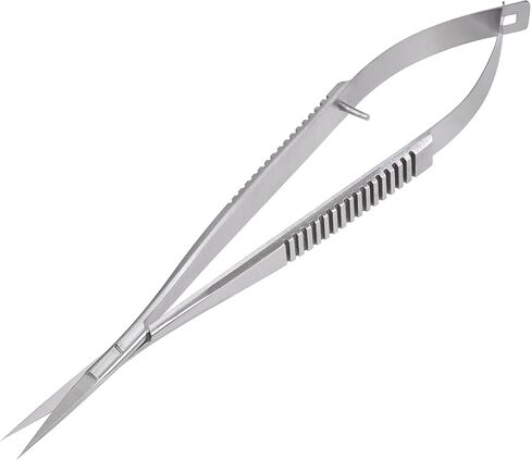 Micro Scissor 5.5" Straight Tip Embroidery Scissor Premium Stainless Steel Applique for Sewing Art & Craft Grooming for Eyebrow Eyelash and Spring Action Extra Sharp Squeeze Scissors. in Saudi Arabia